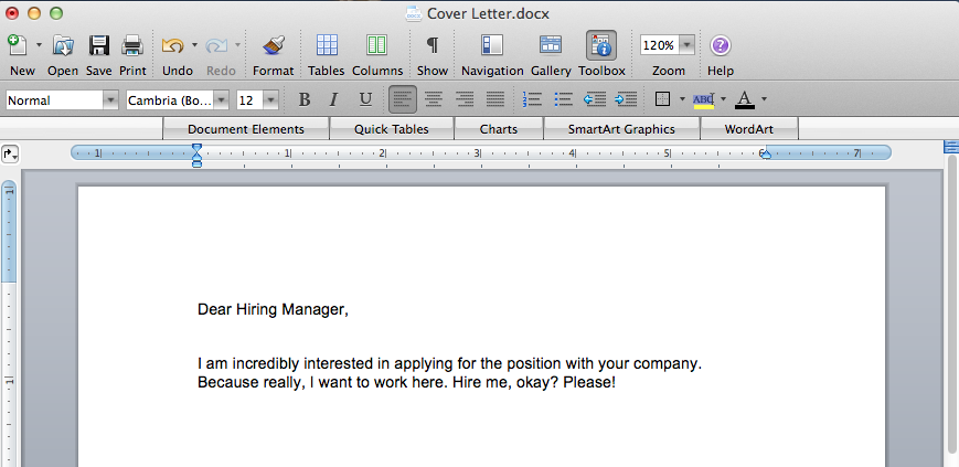 Writing Cover Letters is My Hobby